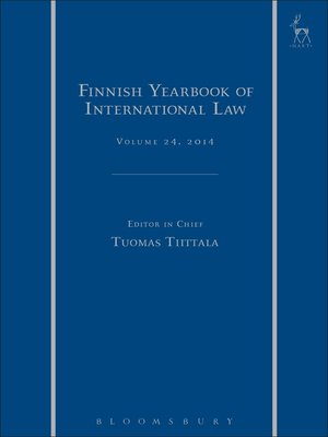 cover image of Finnish Yearbook of International Law, Volume 24, 2014